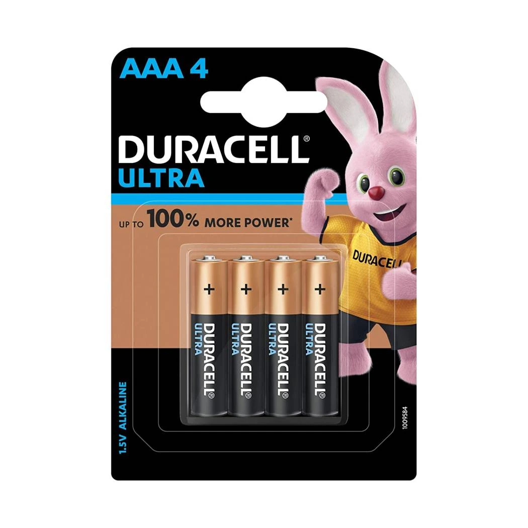 Duracell Ultra Alkaline AAA Battery, 4 Pieces
