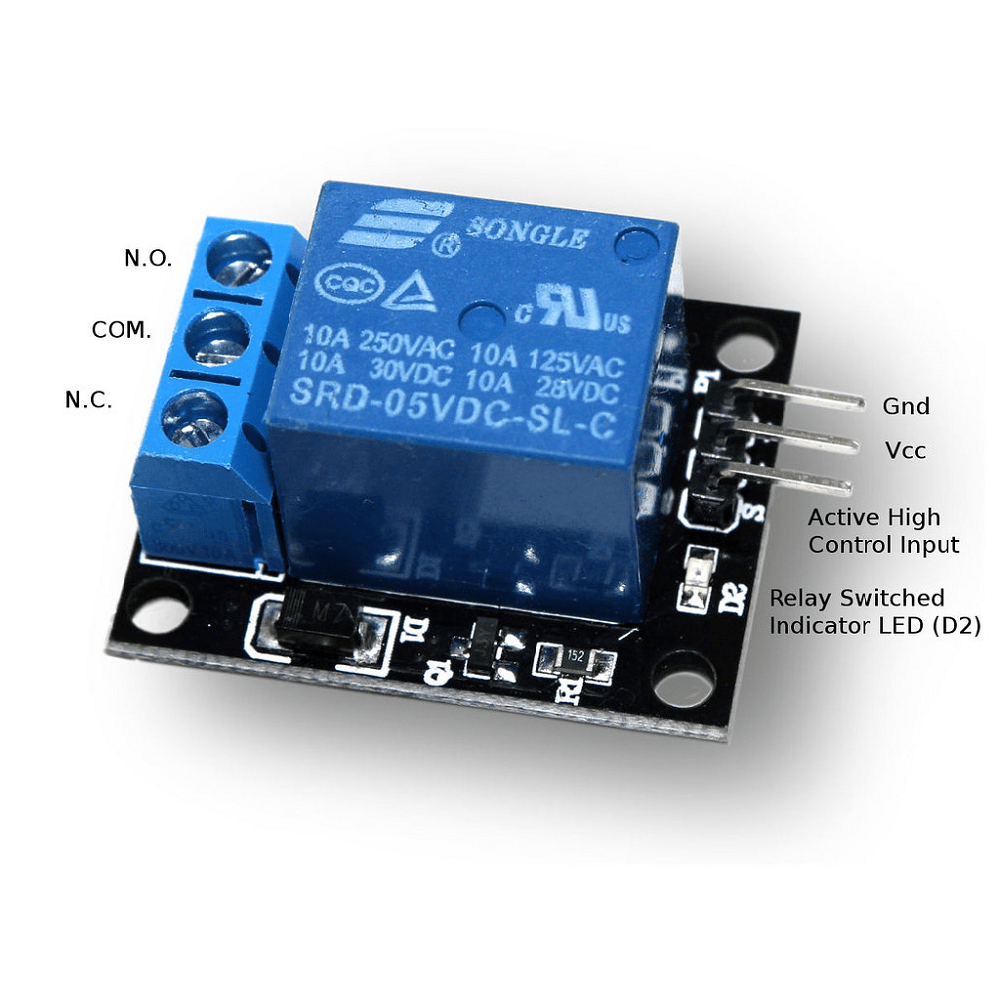 5V 1 Channel Relay Module - Image 2