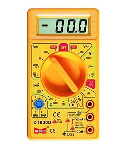 Dt830d Small Digital Multimeter, Yellow/Black - Image 2